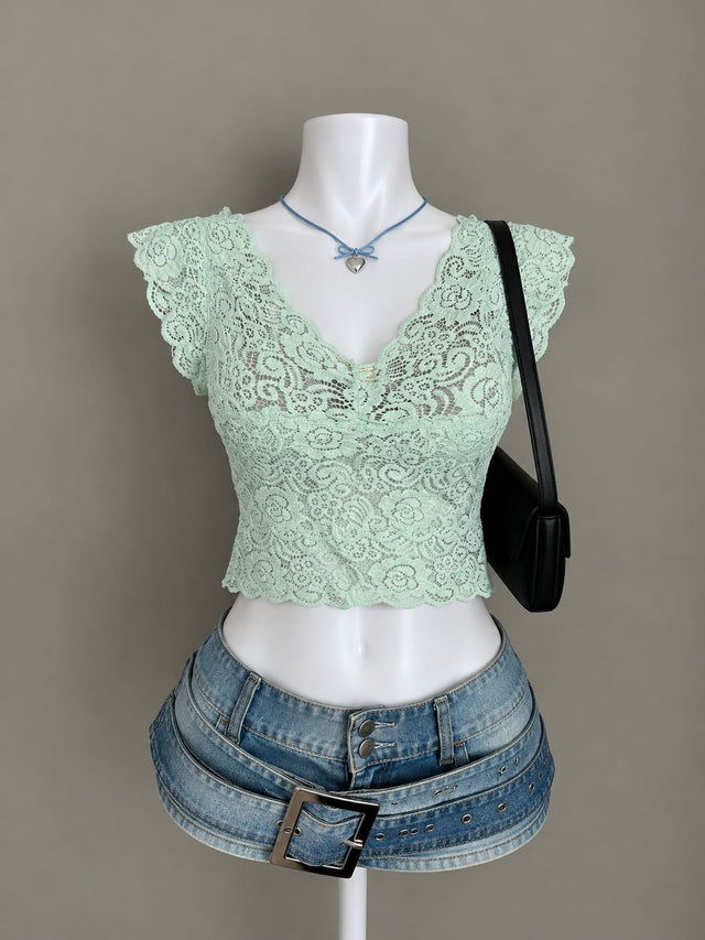 Mint Green Crop Top