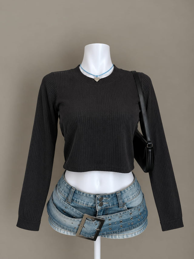 Black Crop Top