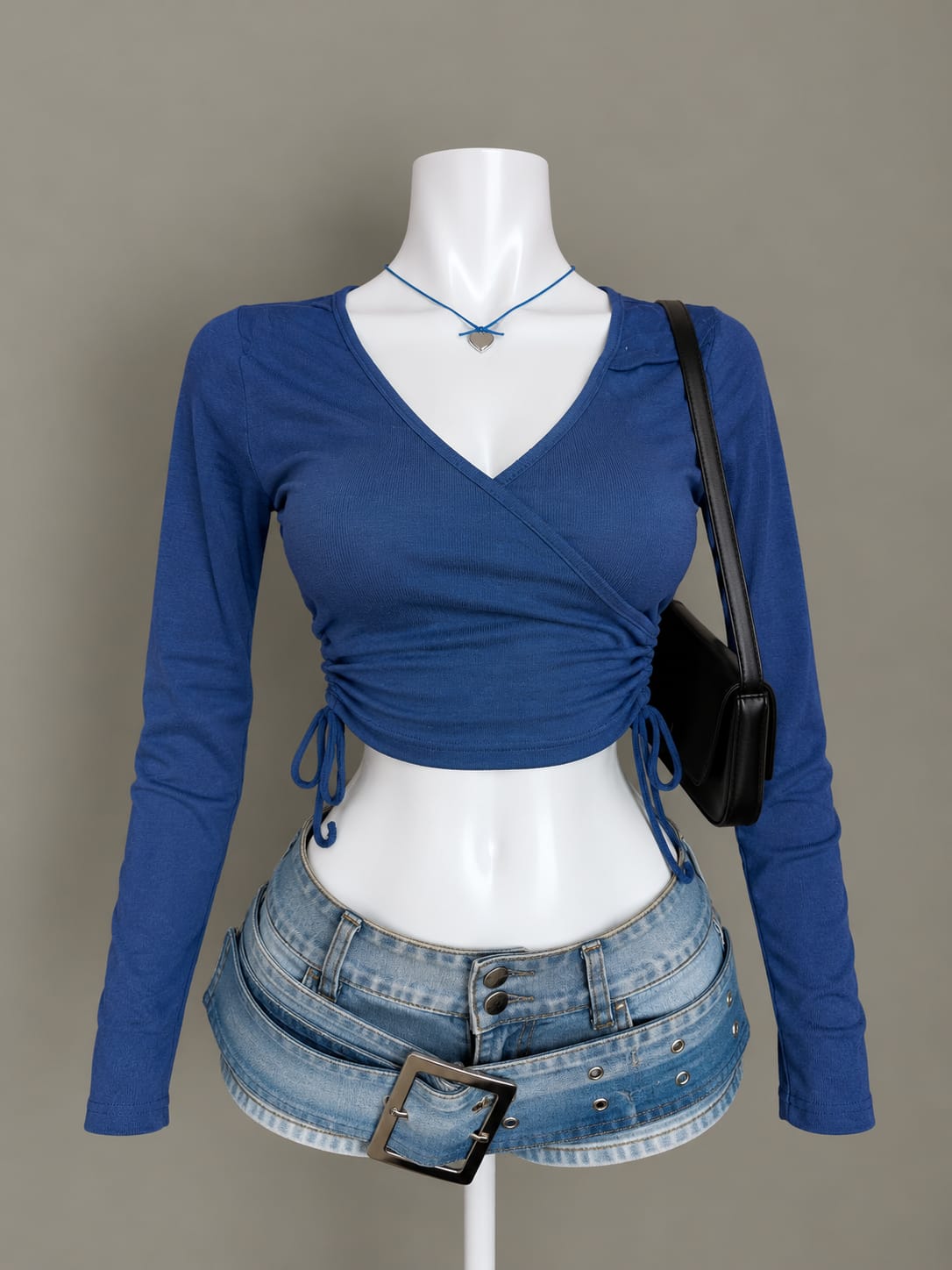 Blue Crop Top