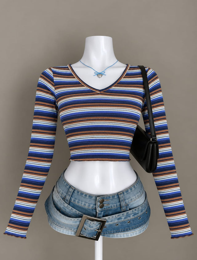 Blue Crop Top