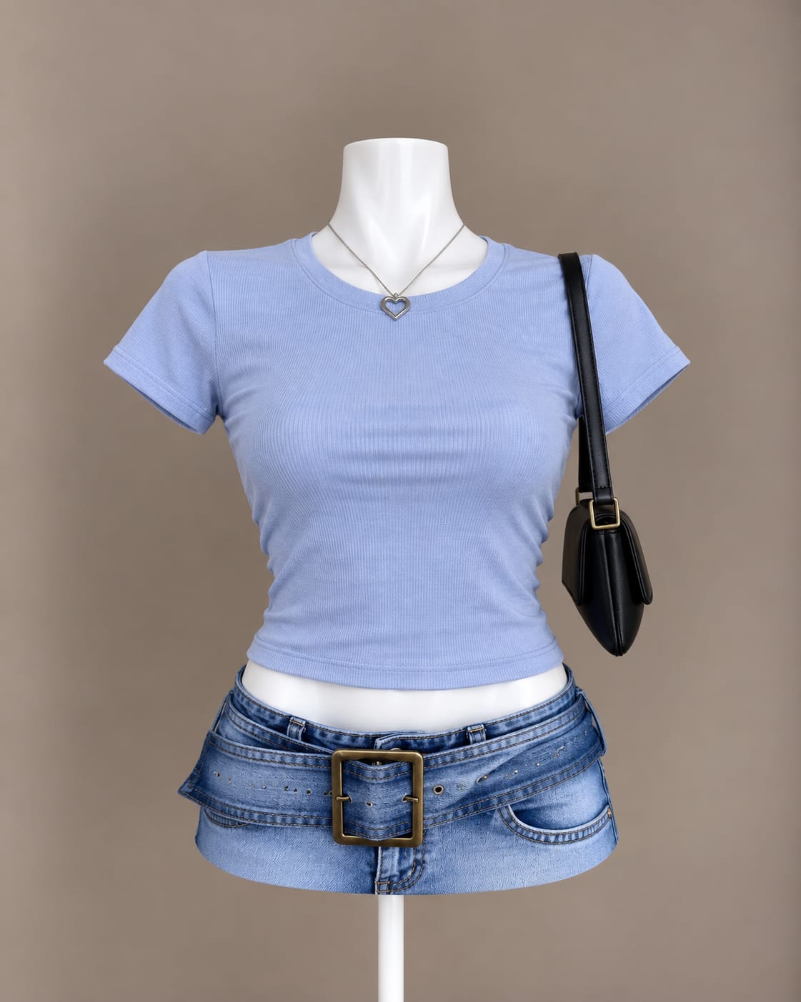Light Blue Crop Top