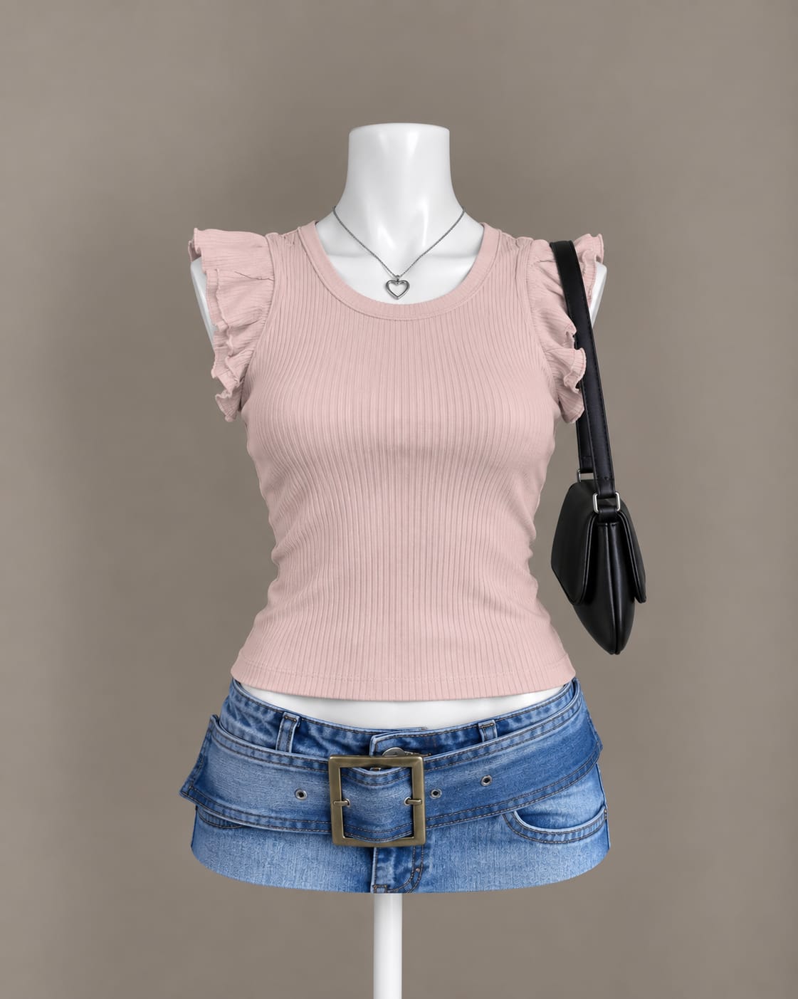 Blush Pink Ruffle Sleeve Top
