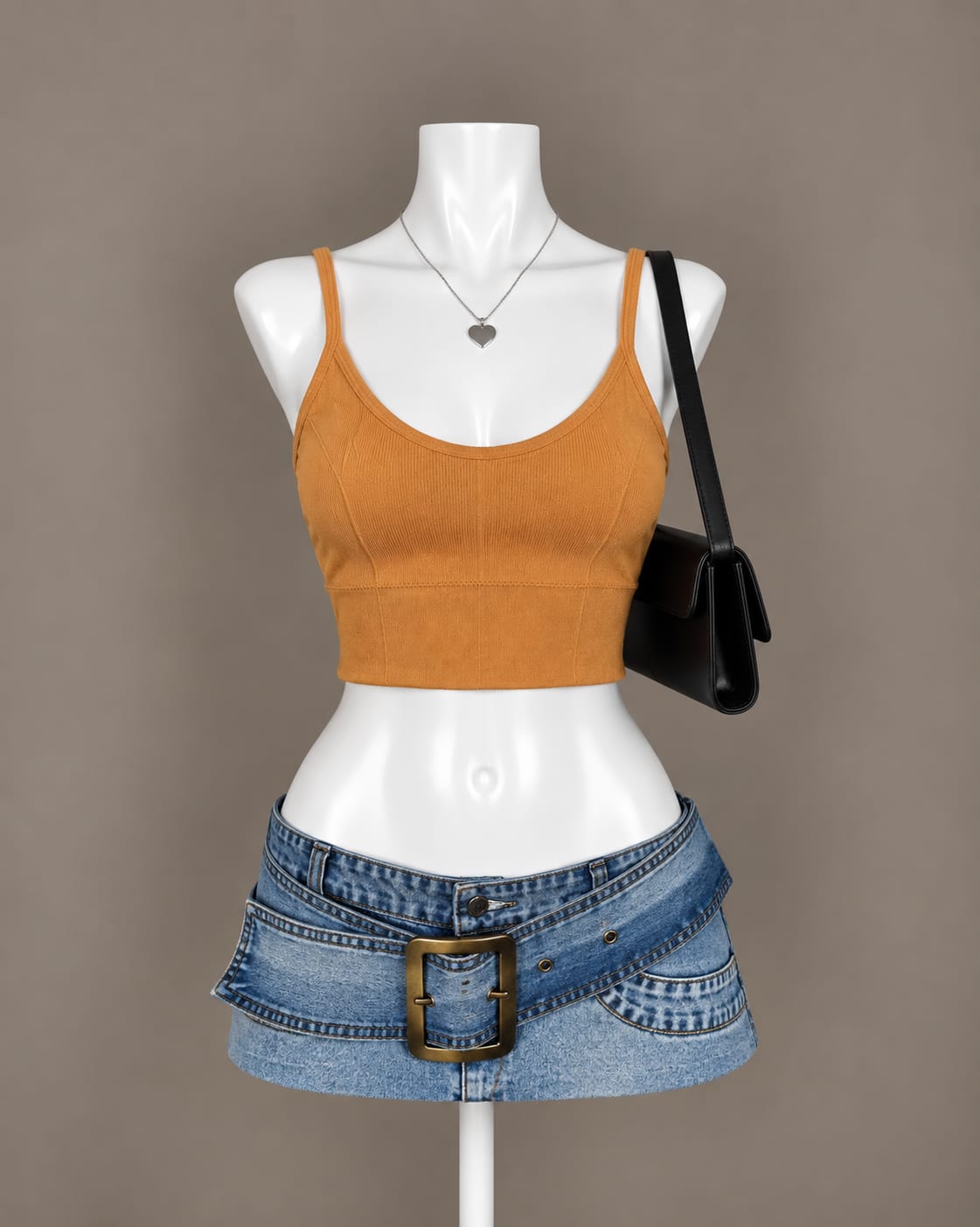 Mustard Crop Tank Top