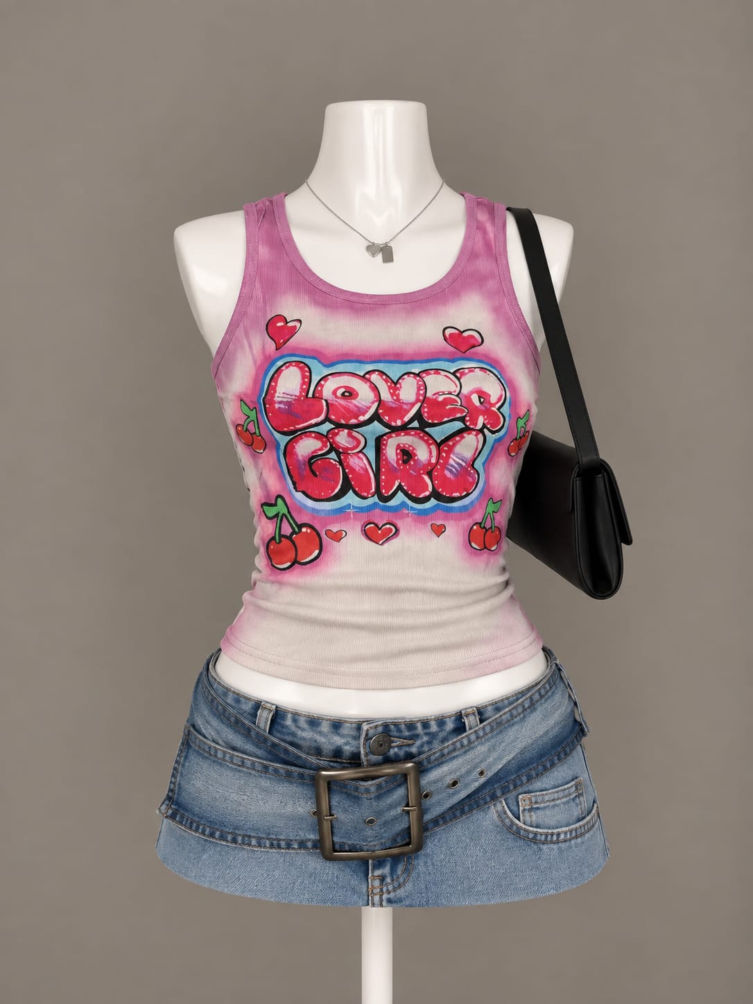 Pink Graphic Tank Top