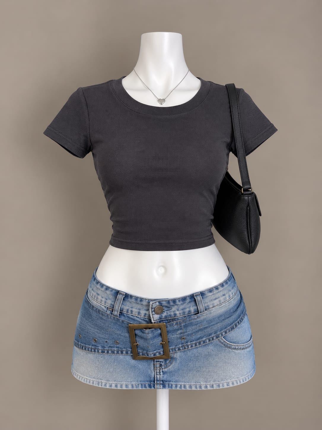 Charcoal Crop Top