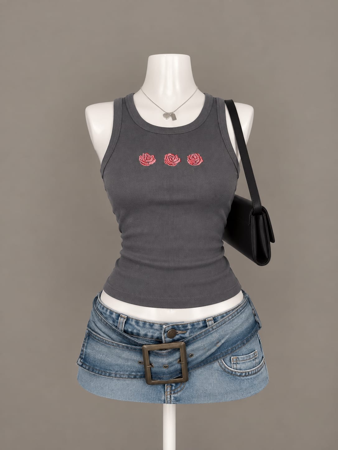 Charcoal Rose Tank Top