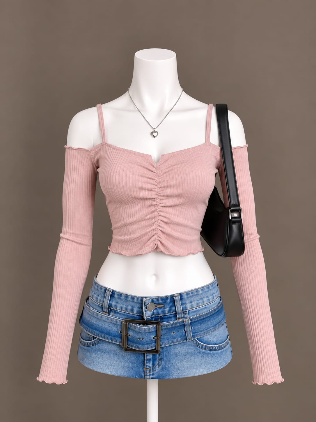 Dusty Pink Off Shoulder Top