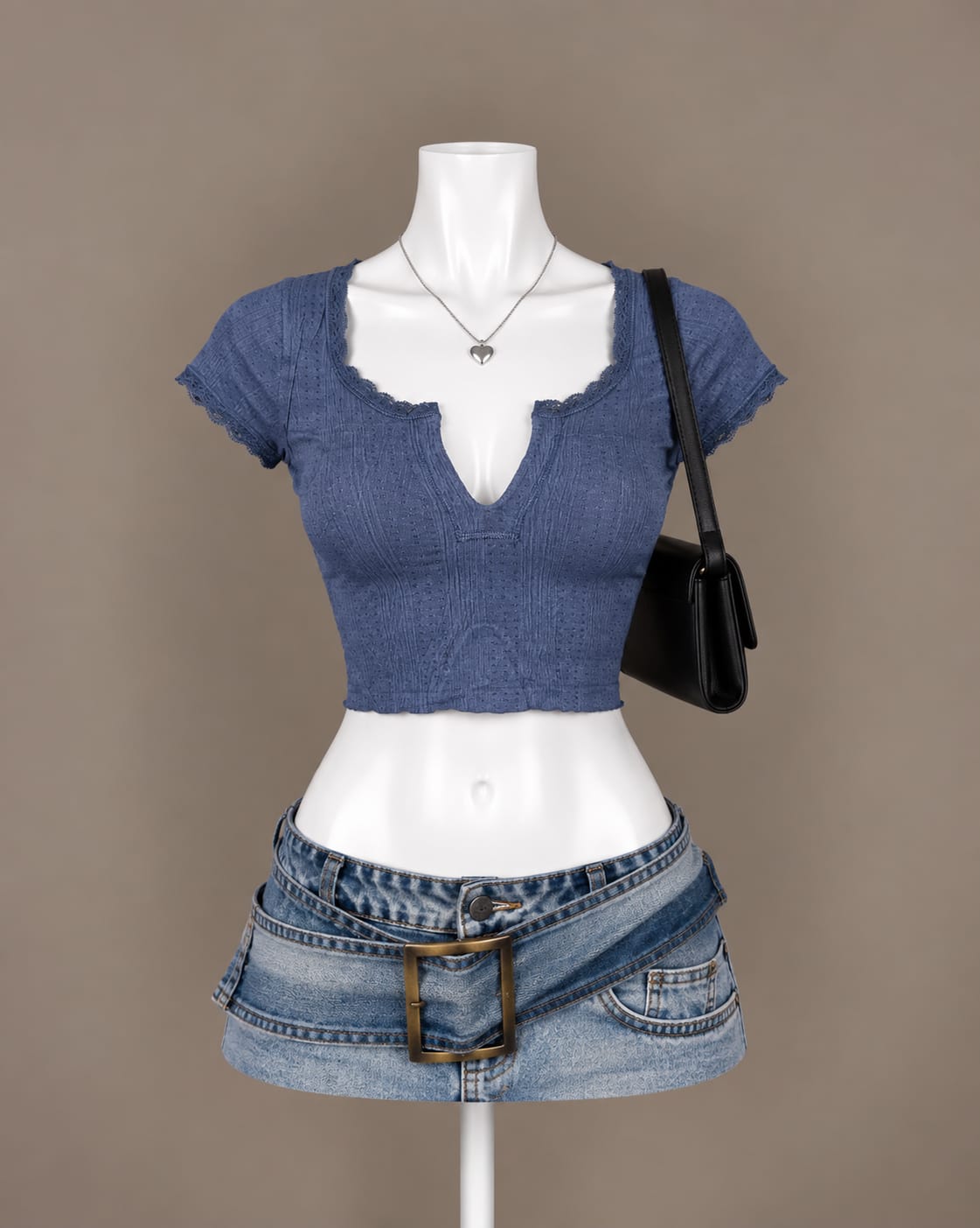 Blue Crop Top
