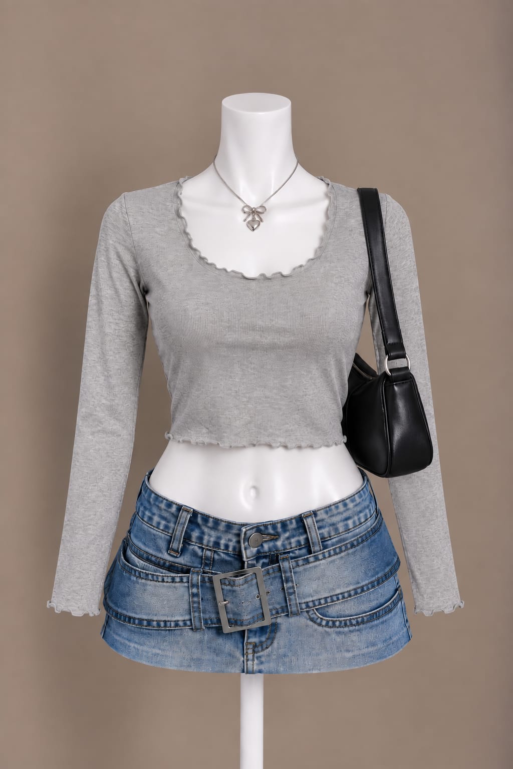 Light Gray Crop Top