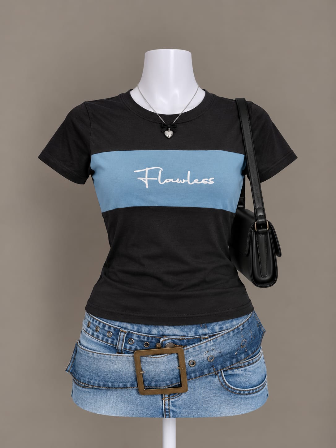Black Colorblock T-Shirt