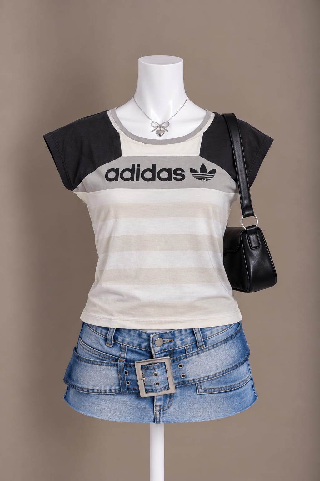 White Color Block T-Shirt