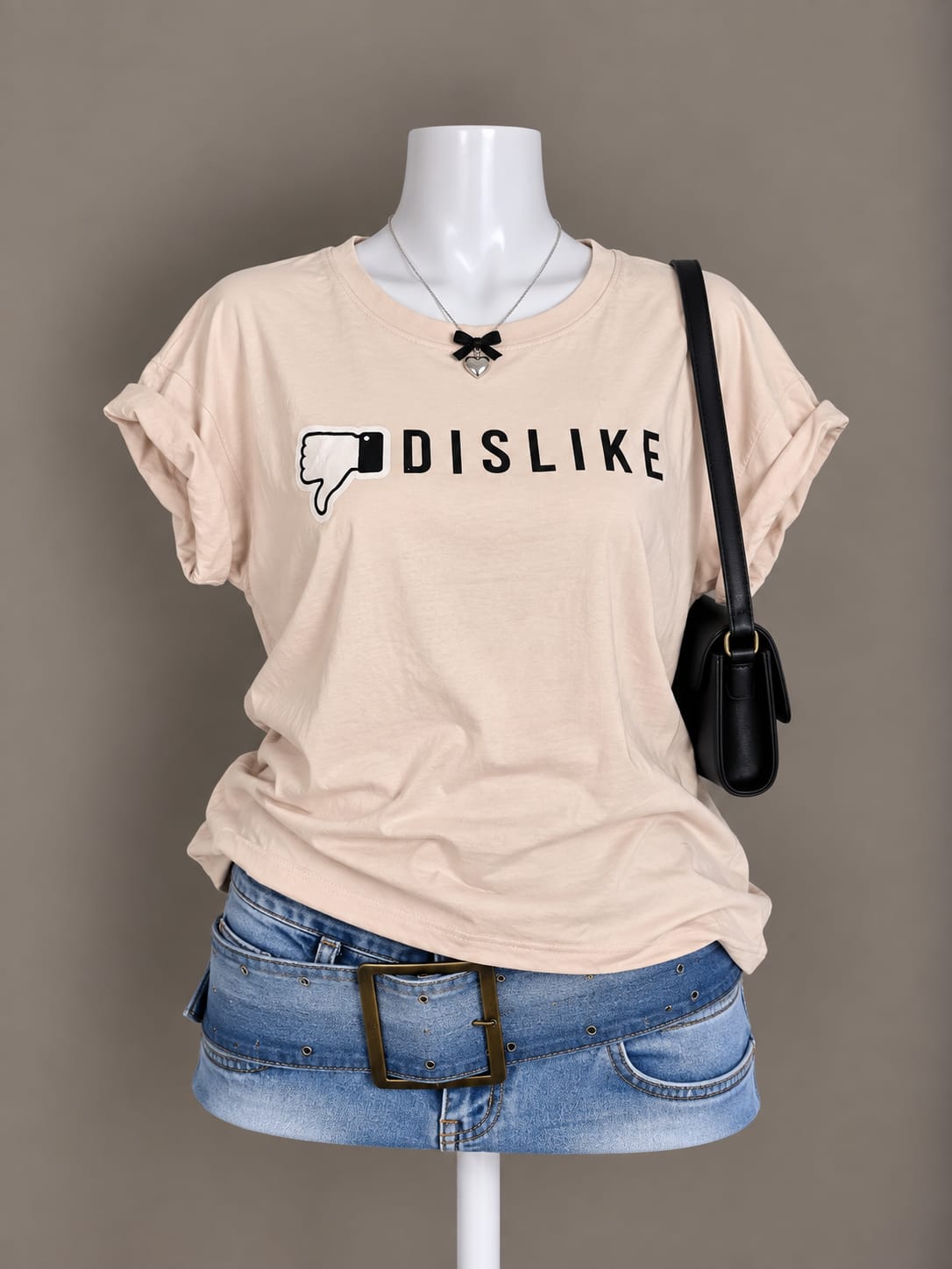 Beige Graphic T-Shirt