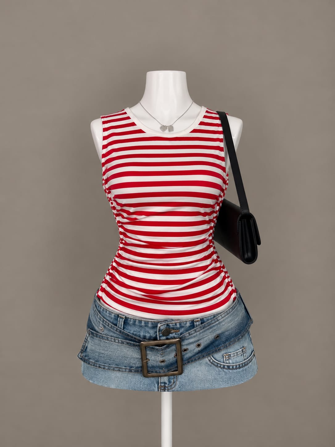 Red Striped Tank Top