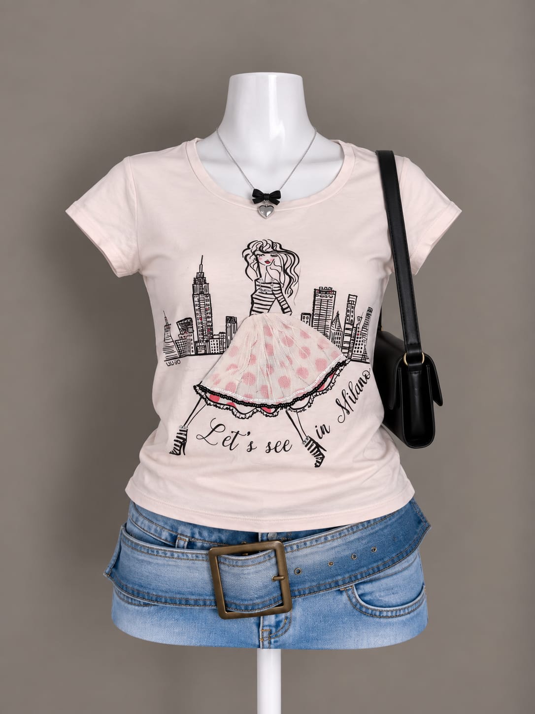 Pale Pink Graphic T-Shirt