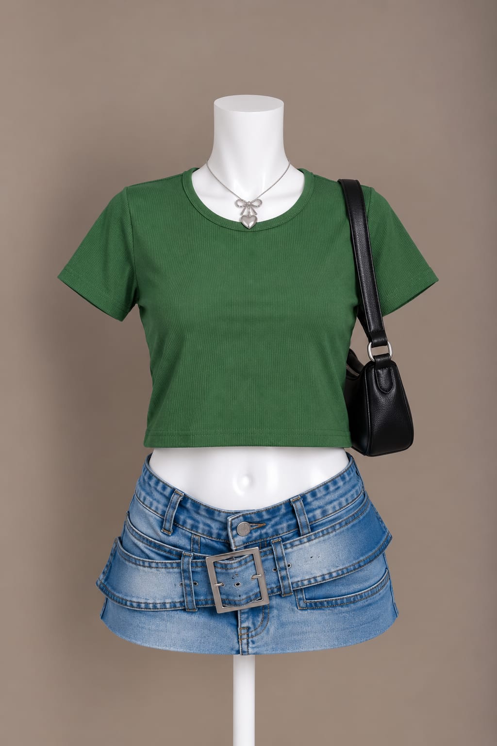 Green Crop Top