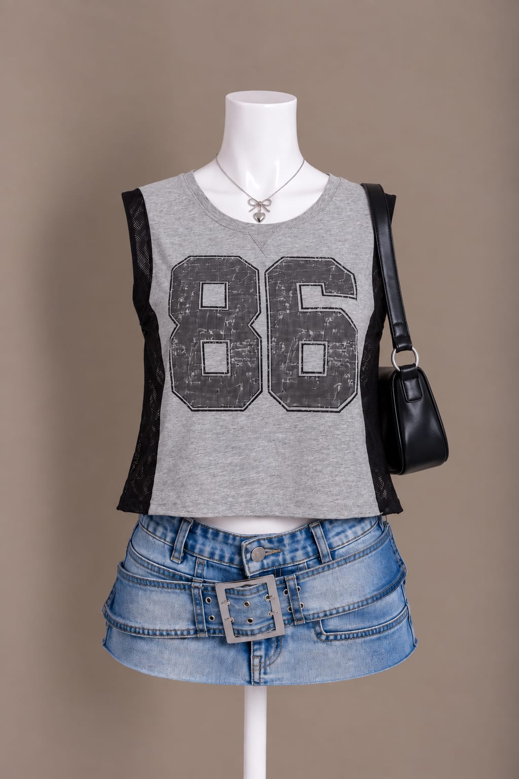 Gray Sleeveless Top