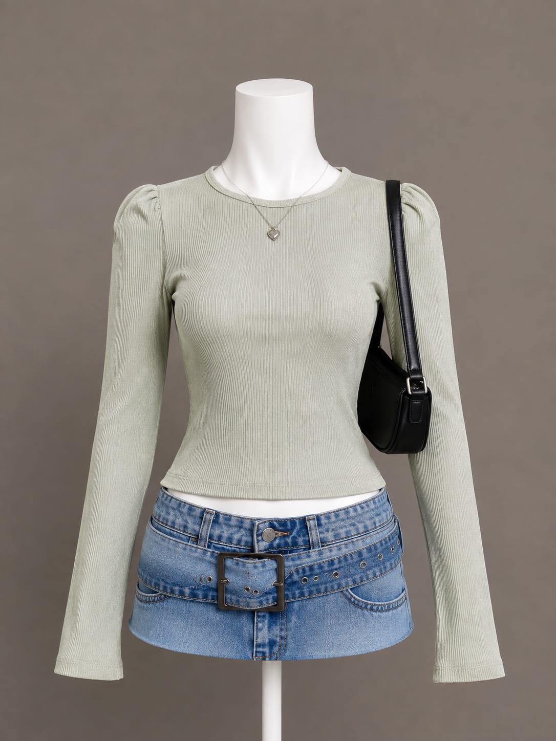 Sage Green Crop Top