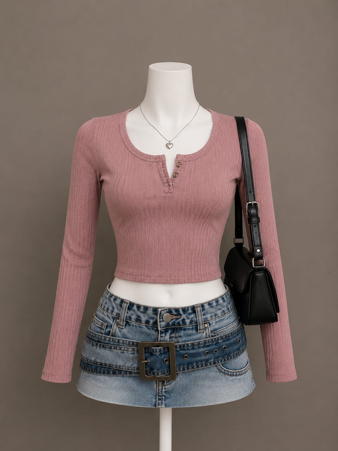 Dusty Pink Crop Top