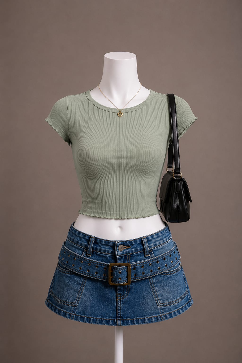 Sage Green Crop Top