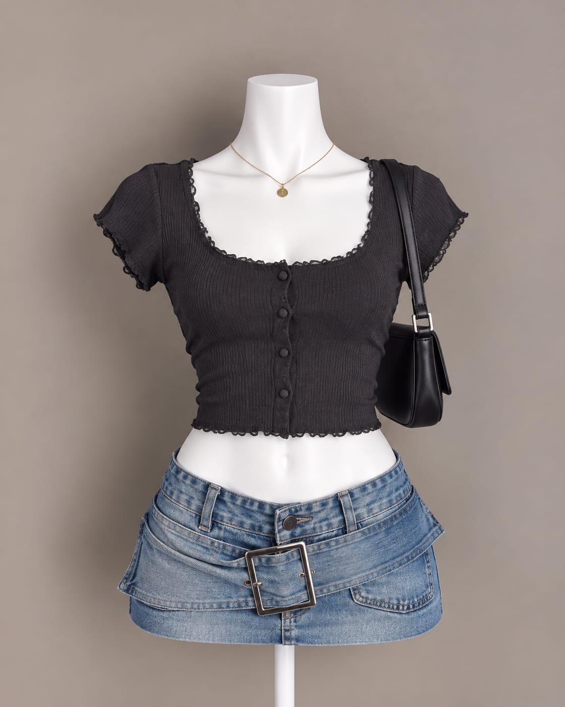 Black Crop Top