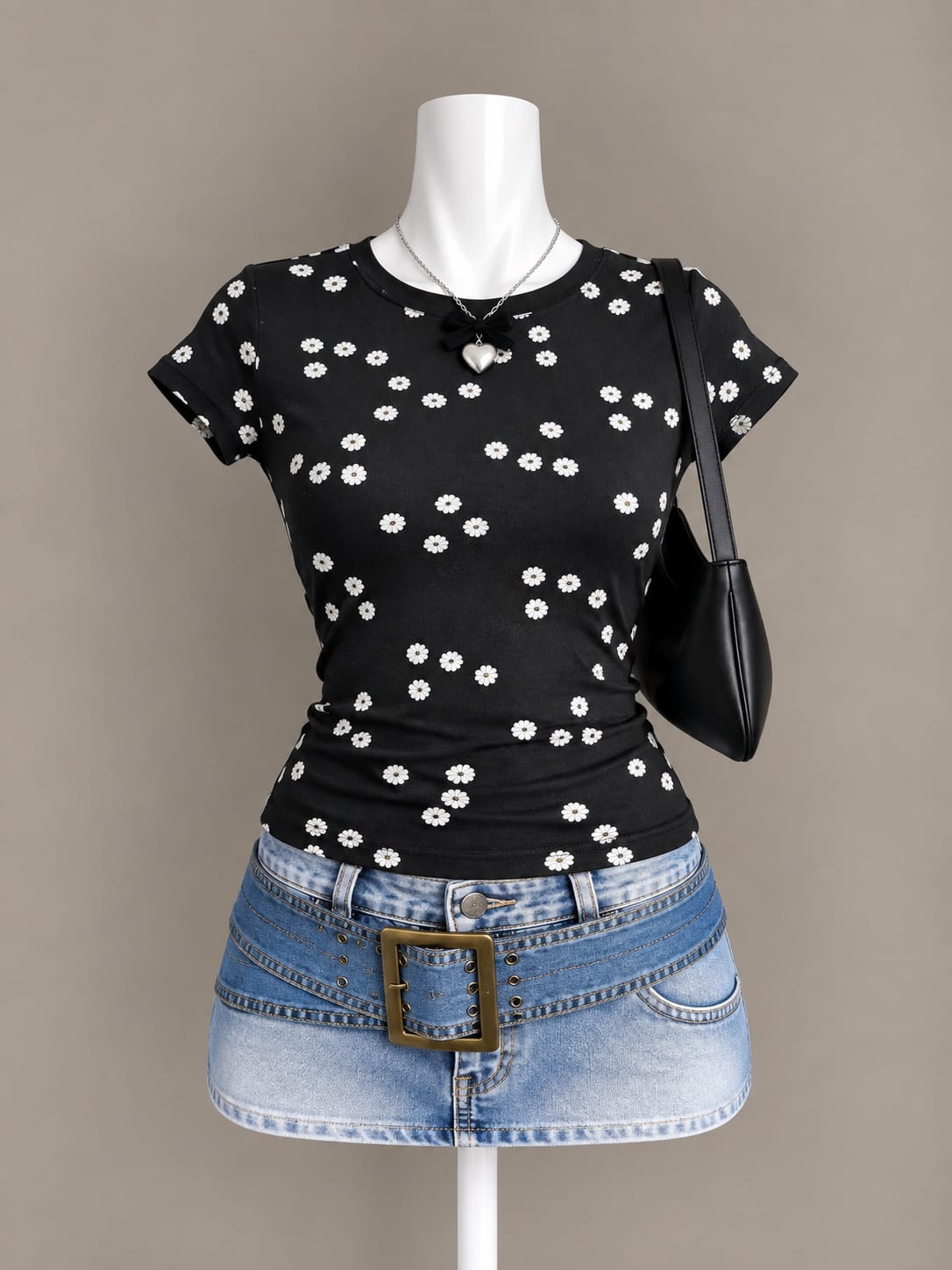 Black Floral T-Shirt