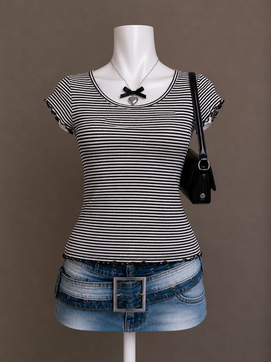 Black and White Striped T-Shirt