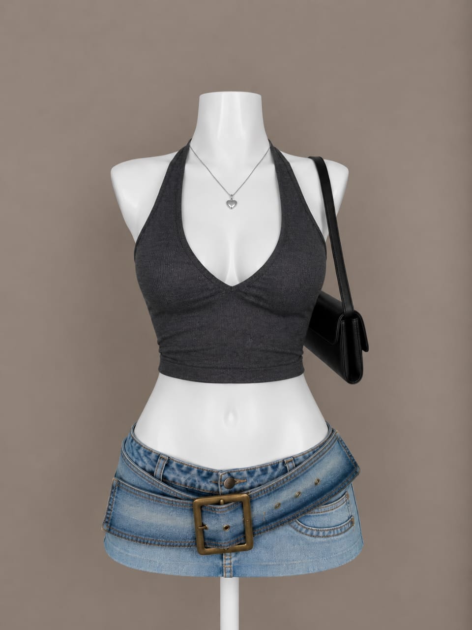 Charcoal Halter Top