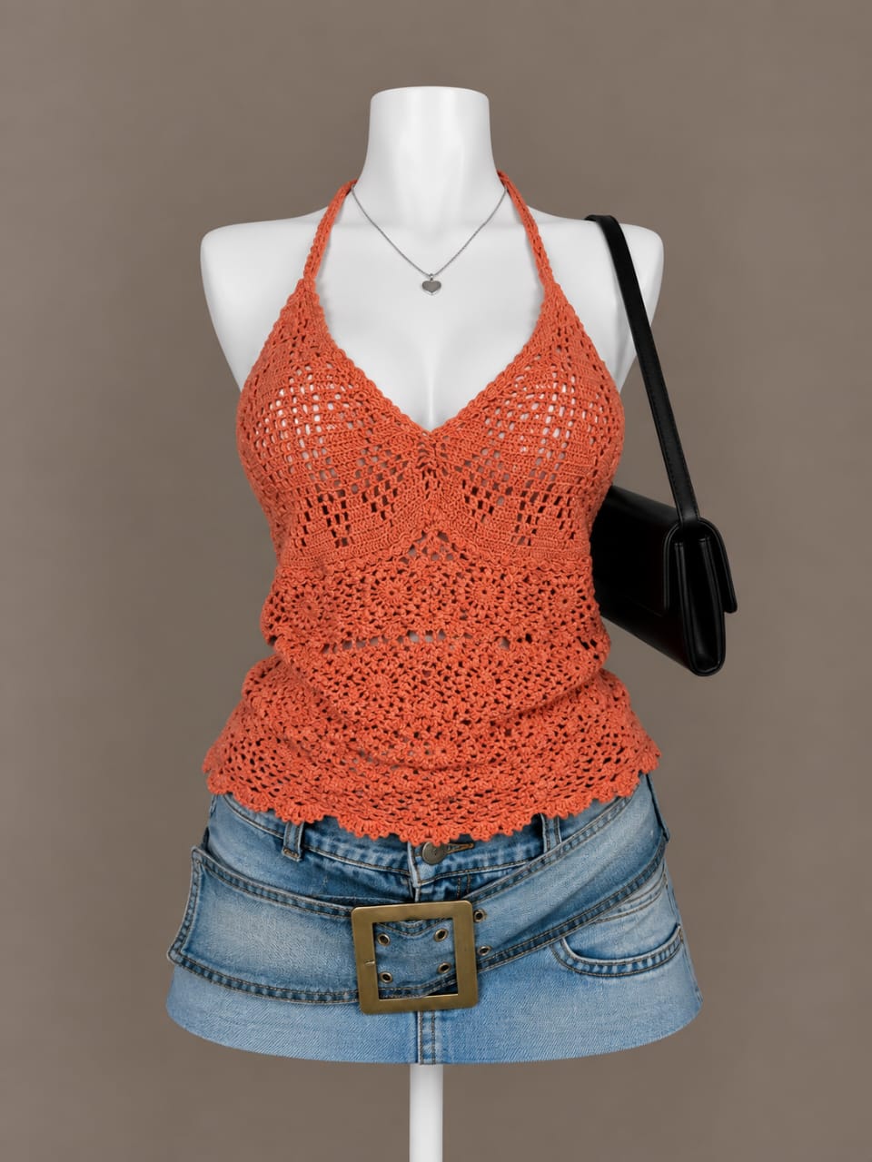 Orange Halter Top