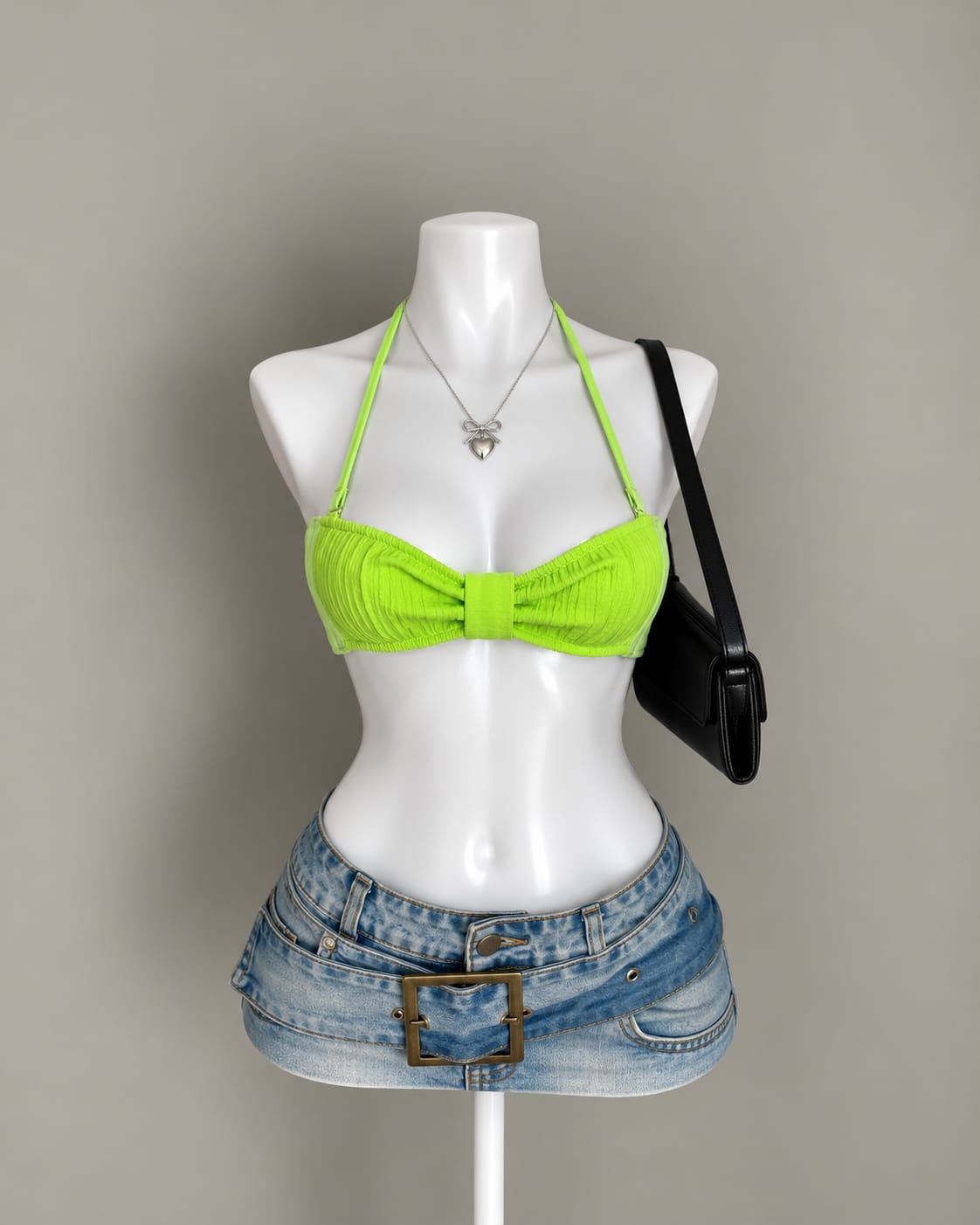Neon Green Bandeau Top