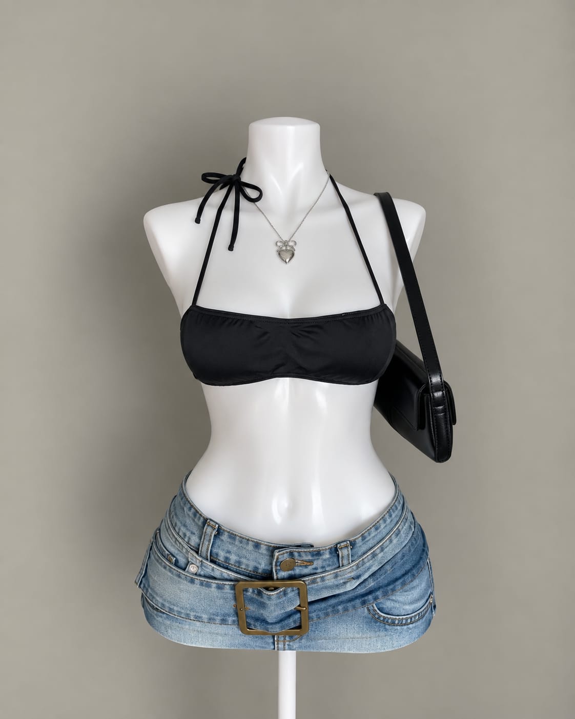 Black Bandeau Bikini Top