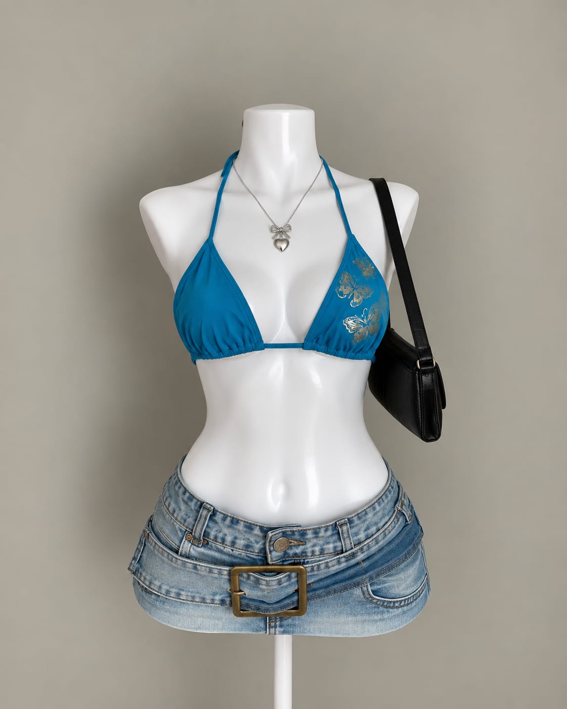 Blue Bikini Top