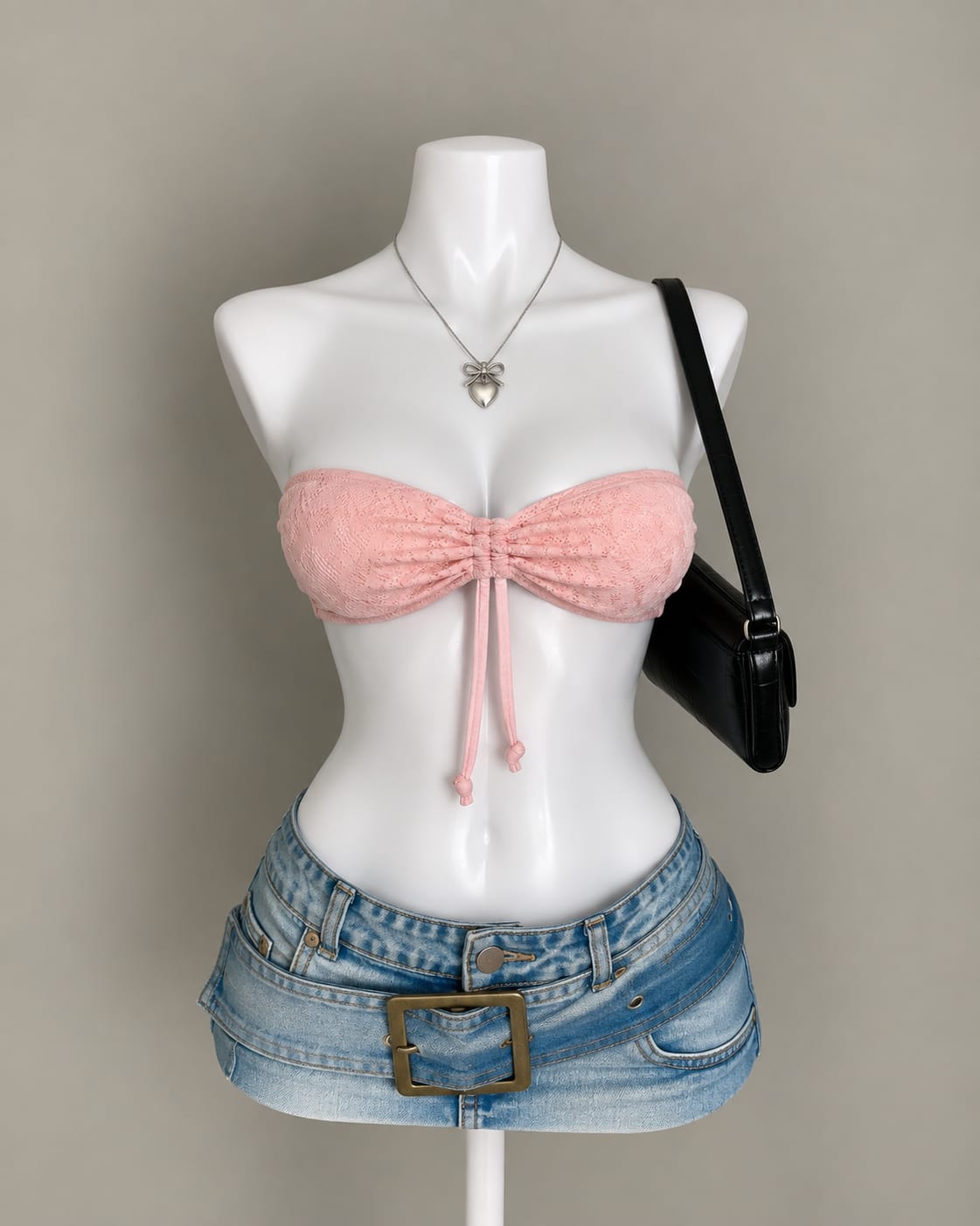 Pink Bandeau Top