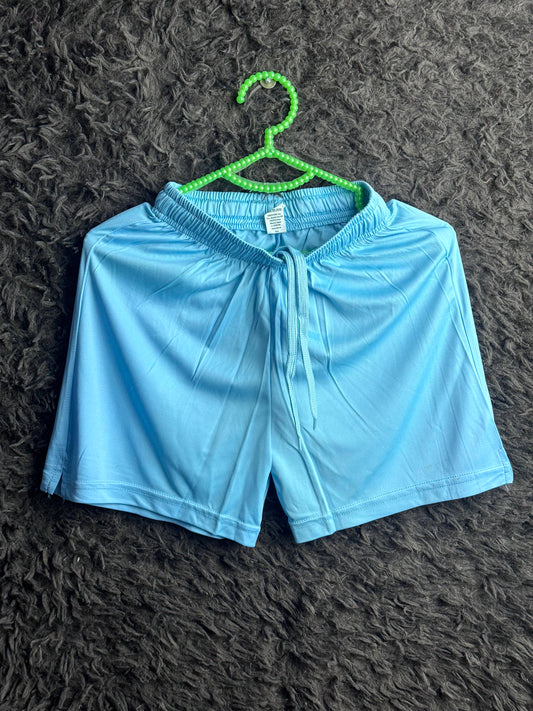 Sky Blue Drawstring Lounge Shorts