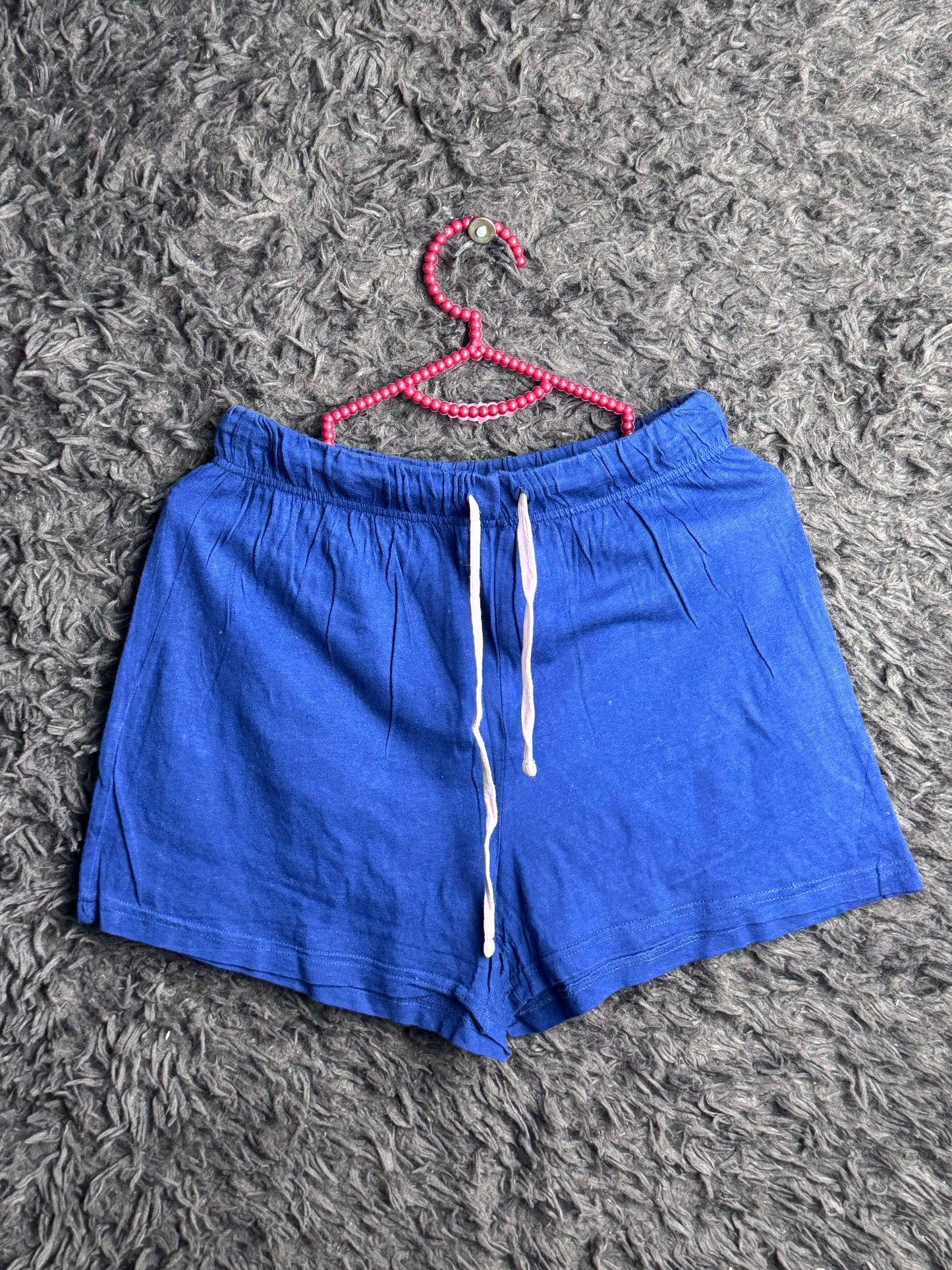 Red Satin Lace Trim Bloomer Shorts