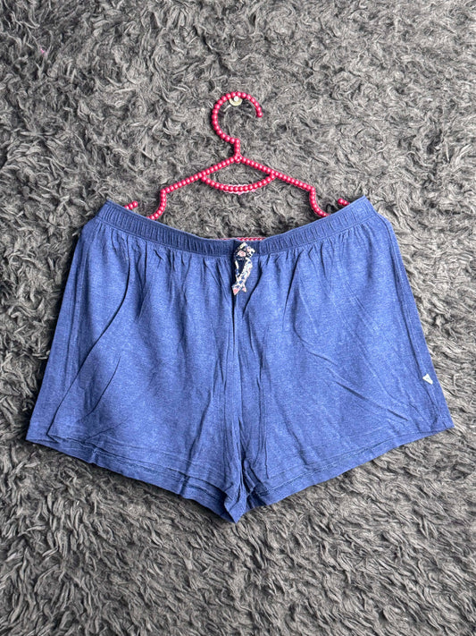 Navy Blue Drawstring Lounge Shorts