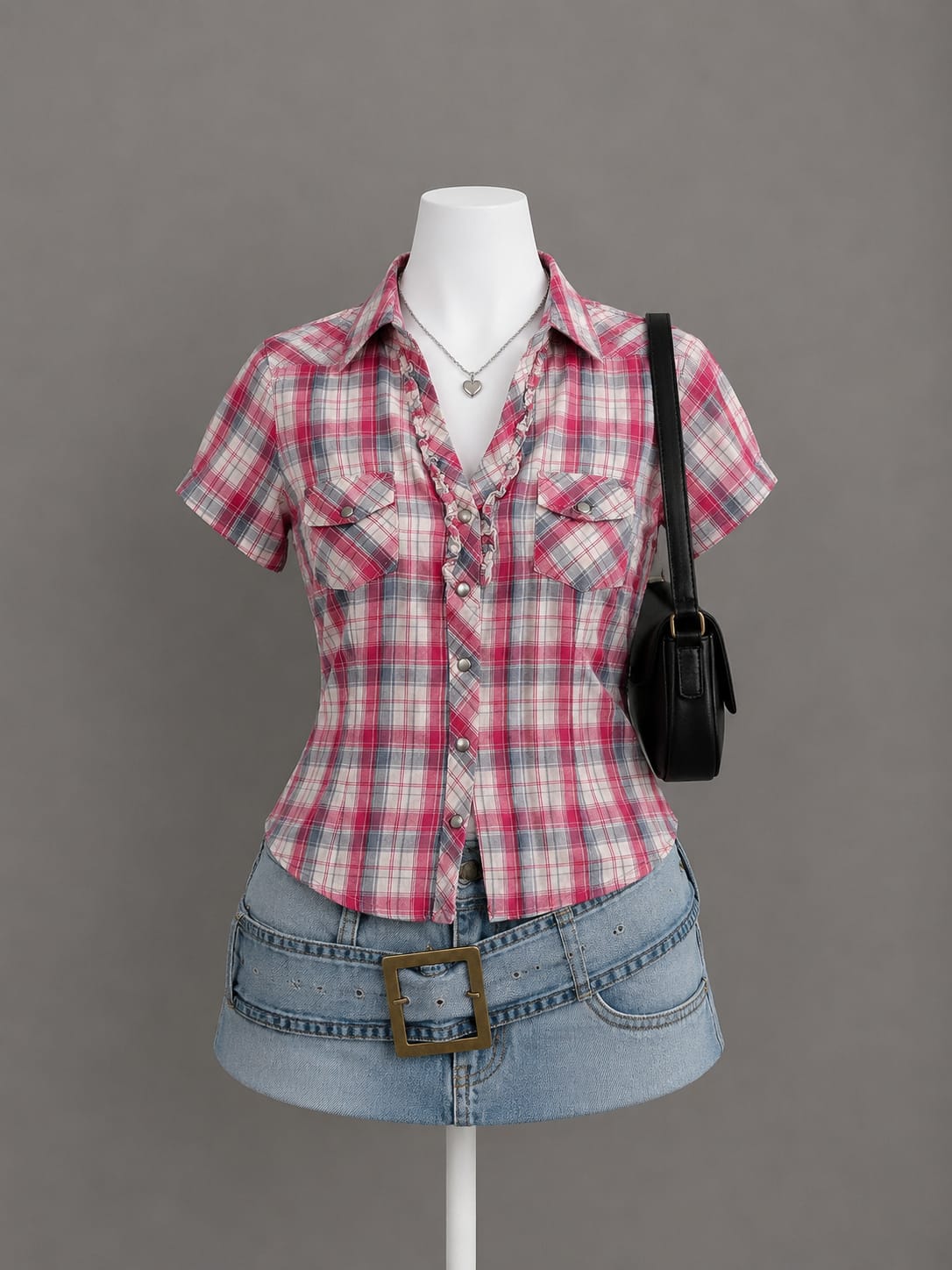 Pink Plaid Shirt