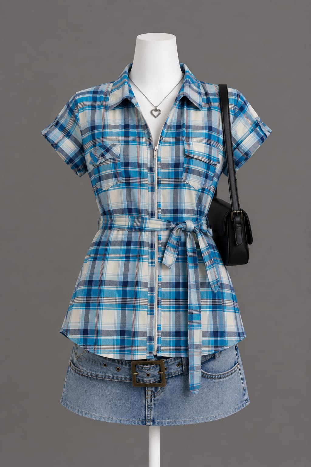 Blue Plaid Shirt