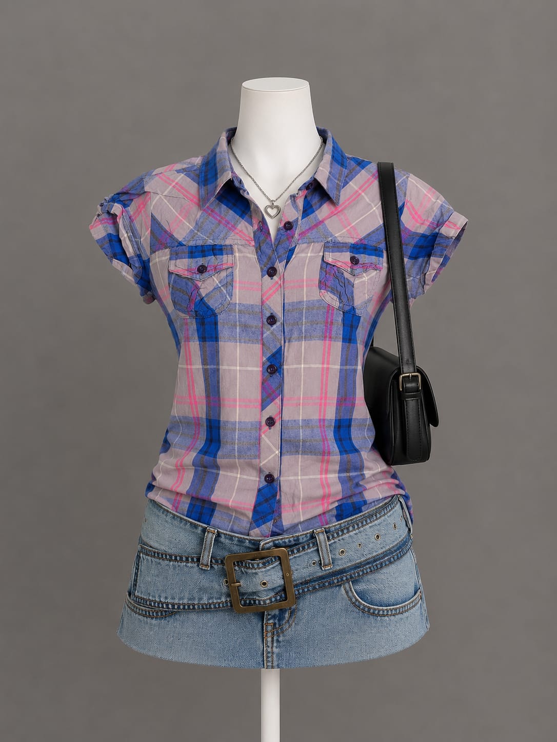 Blue Plaid Shirt