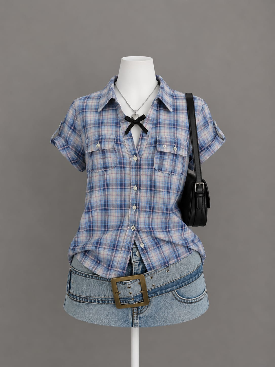 Blue Plaid Shirt