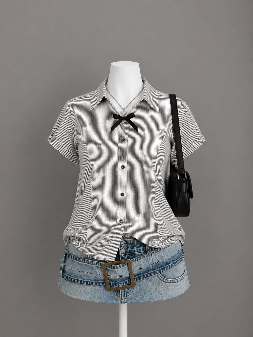 Black and White Striped Shirt