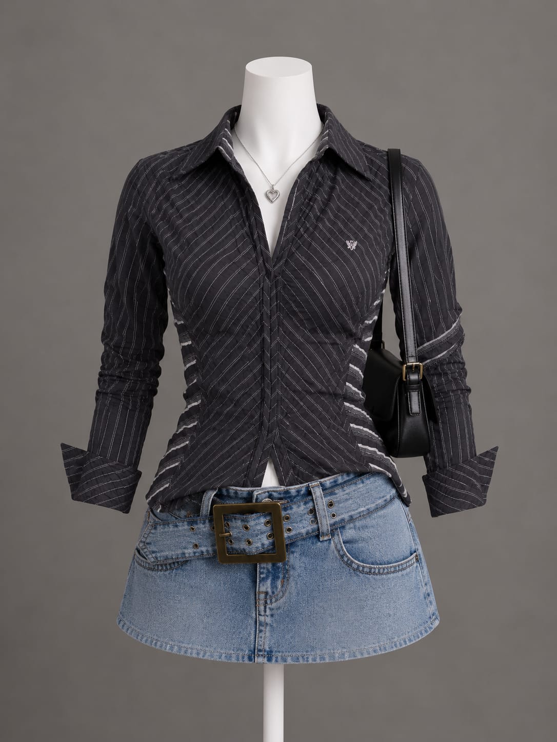 Black Striped Shirt