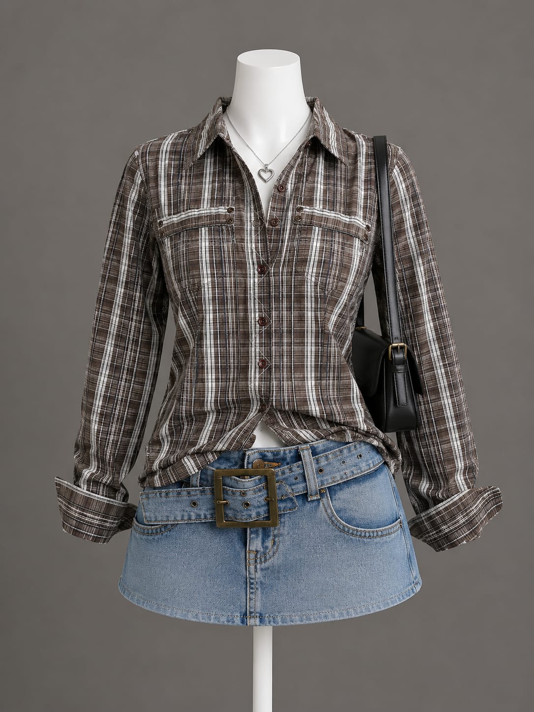 Brown Plaid Shirt