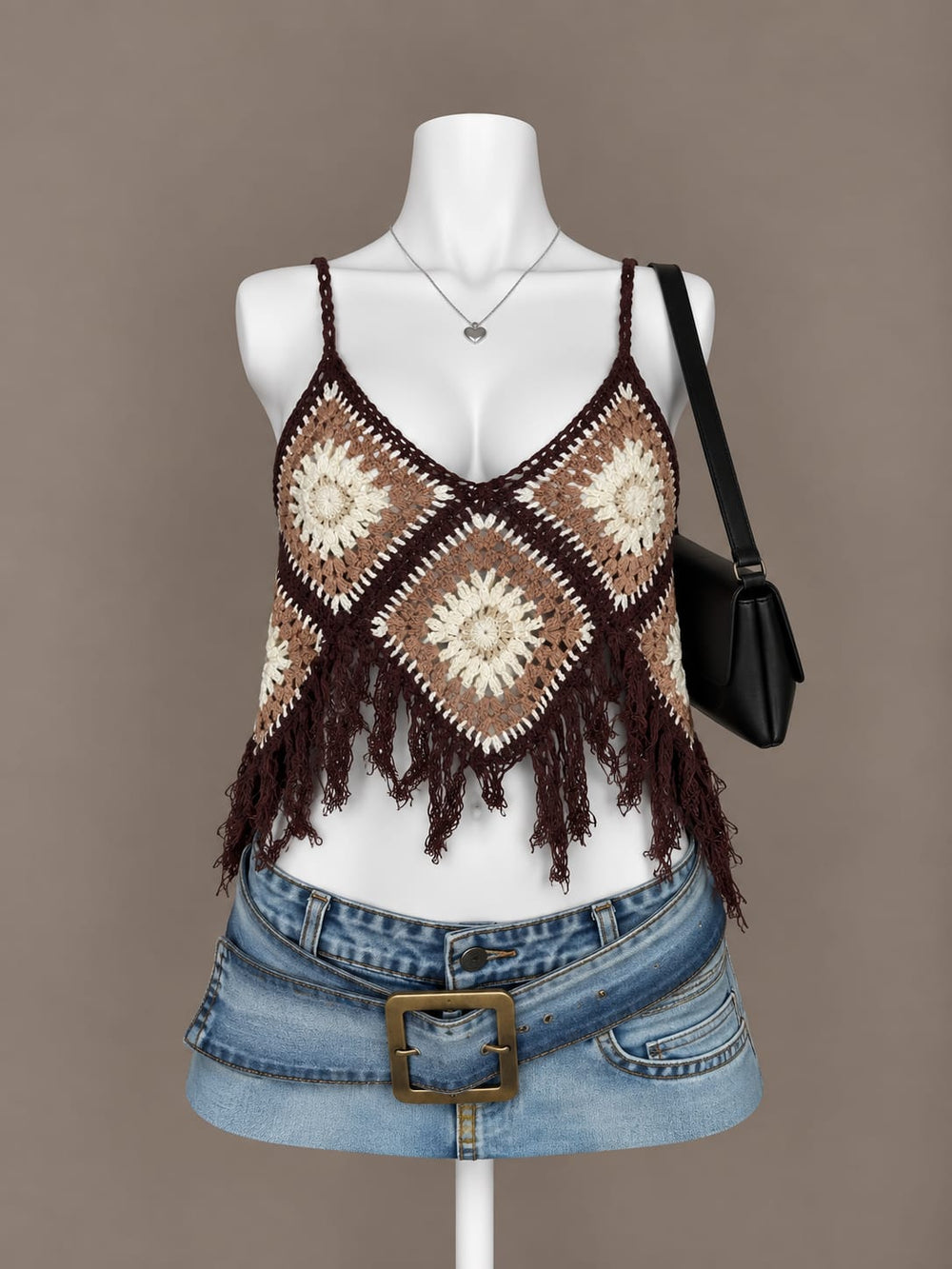 Brown Crop Top