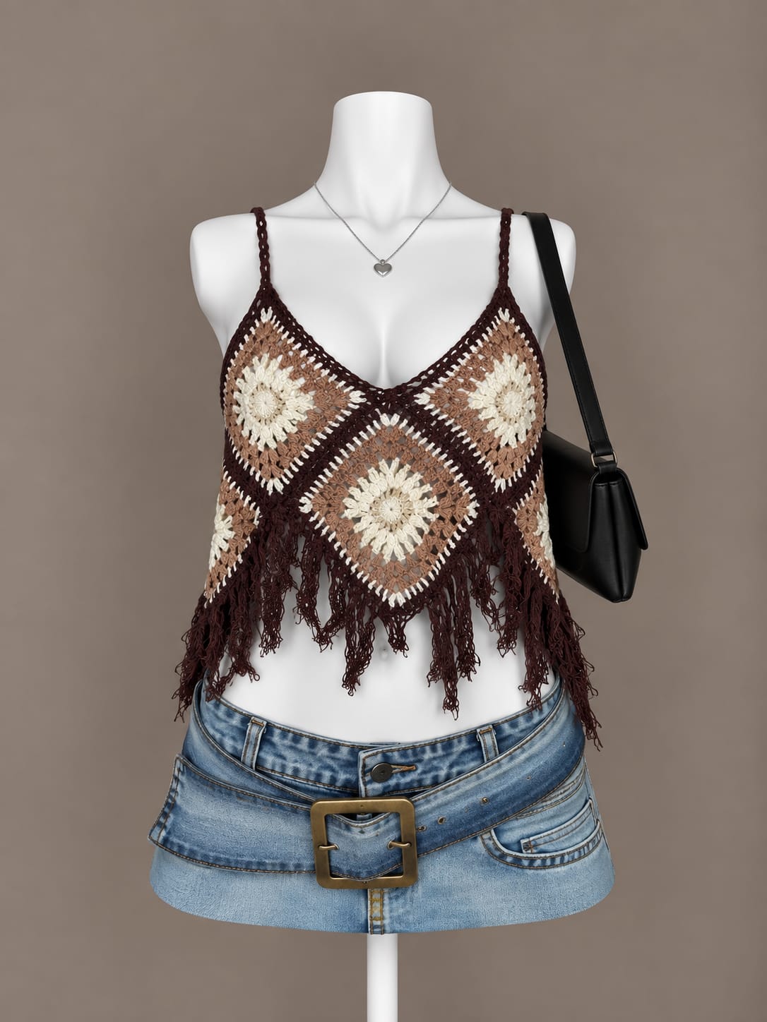 Brown Crop Top