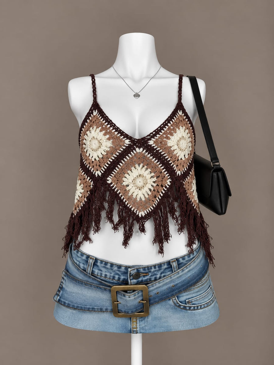 Brown Crop Top
