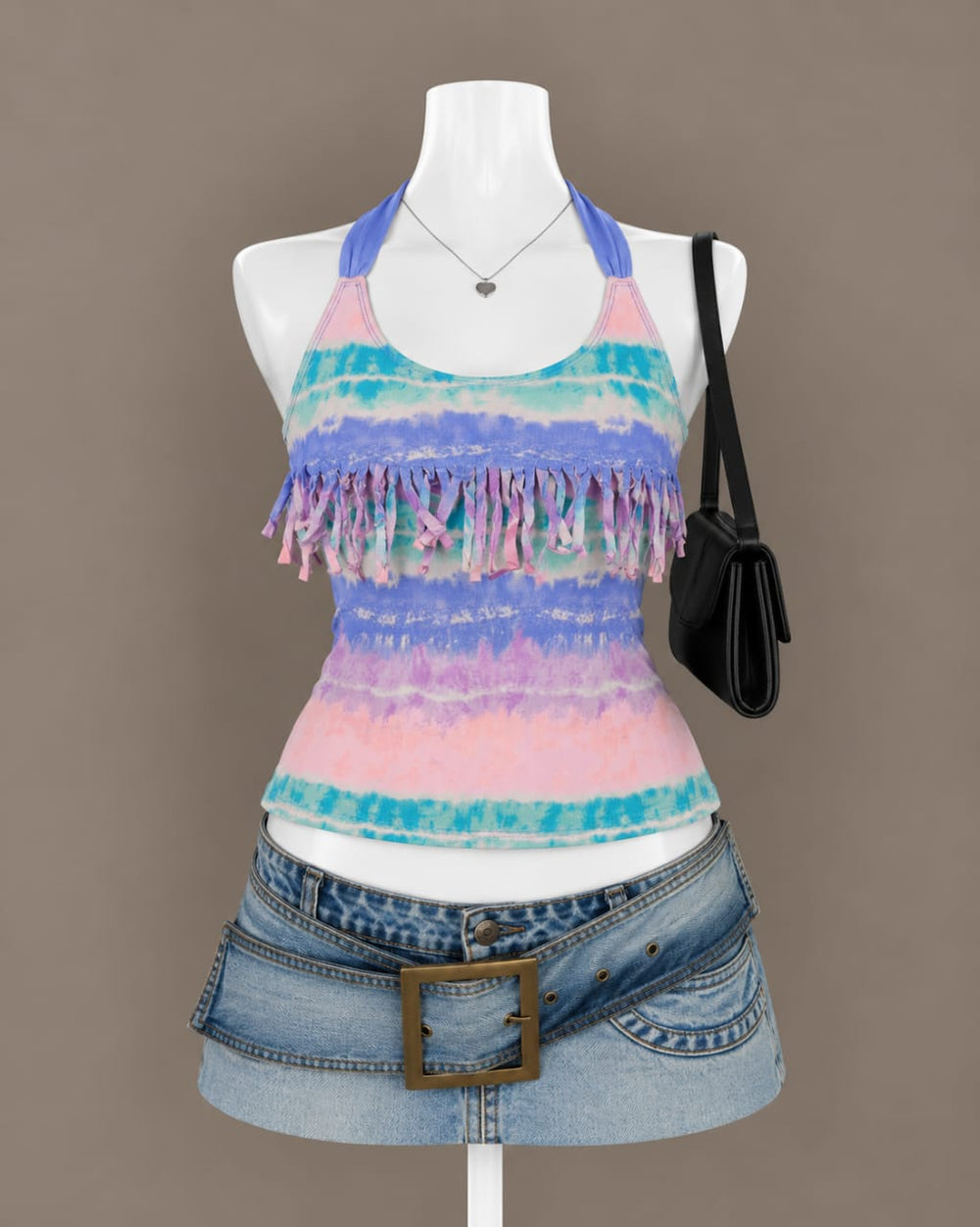 Multicolor Halter Top