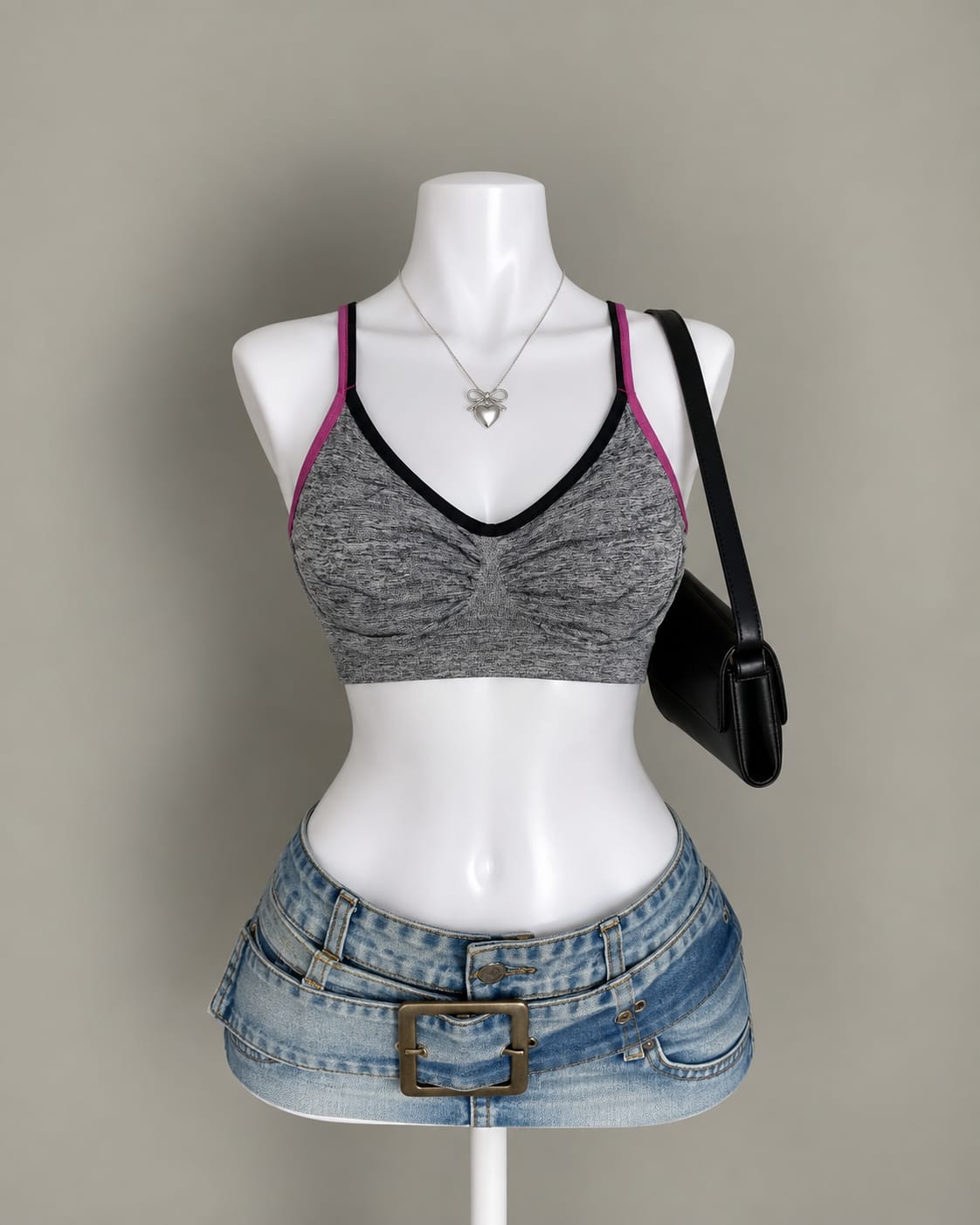 Gray Sports Bra