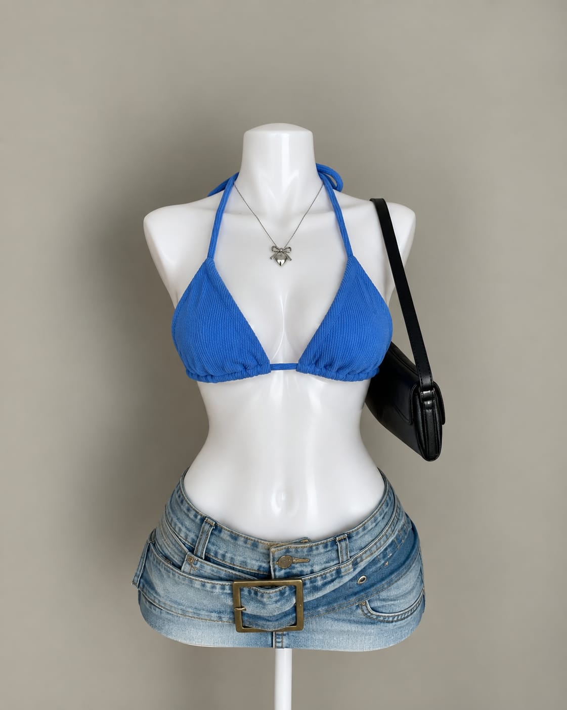 Blue Bikini Top
