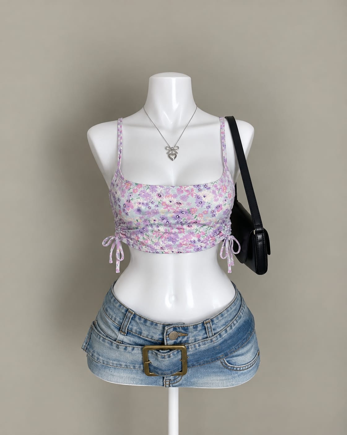 Lilac Floral Crop Top