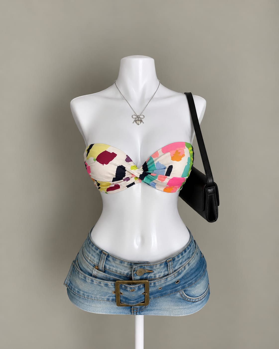 Multicolor Bandeau Top
